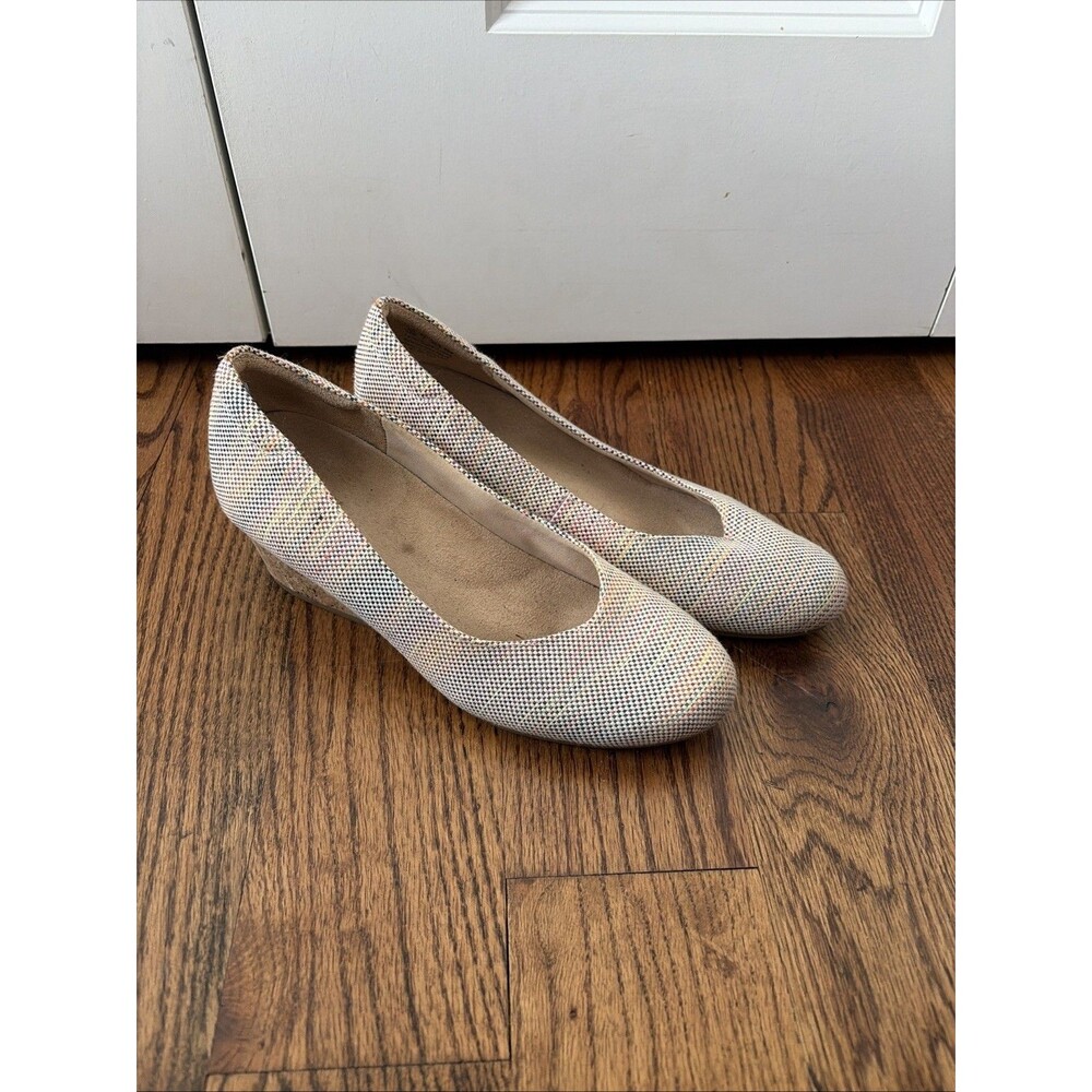Dr. Scholls Shoes Be Ready Wedge Heels Colorful Slip On Womens Size 9.5
